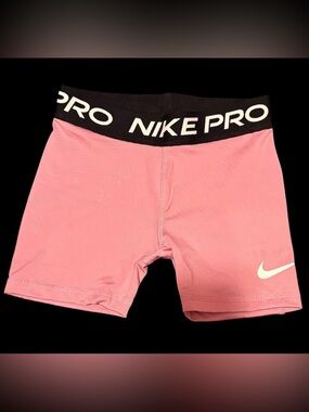 Nike Pro Pink Girls Shorts with Branded Waistband